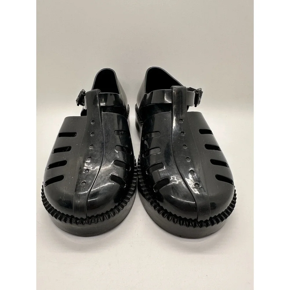 Mini Melissa Aranha 79/16 Black Jelly Sandals‎ Fisherman Mary Jane Toddler 11